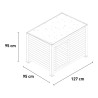 Niche en bois pour chien de grande taille 127x95x95 extérieur Nebbia Choix