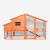 Poulailler de jardin en bois pour poules 198x75x116 Ciky Offre