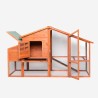Poulailler de jardin en bois pour poules 198x75x116 Ciky Remises