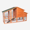 Poulailler de jardin en bois pour poules 198x75x116 Ciky Catalogue