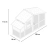 Poulailler de jardin en bois pour poules 198x75x116 Ciky Caractéristiques