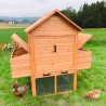 Poulailler en bois surélevé de jardin poules 370x174x172 Hegg Offre