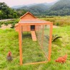 Poulailler en bois surélevé de jardin poules 370x174x172 Hegg Choix