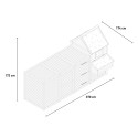 Poulailler en bois surélevé de jardin poules 370x174x172 Hegg Caractéristiques