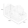 Poulailler en bois de jardin extérieur pour poules pondeuses 152x62x92 Marf Remises