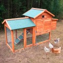 Poulailler en bois de jardin extérieur pour poules pondeuses 152x62x92 Marf Offre