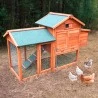 Poulailler en bois de jardin extérieur pour poules pondeuses 152x62x92 Marf Offre