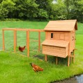 Poulailler en bois surélevé de jardin poules 370x174x172 Hegg Promotion