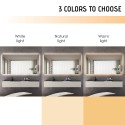 Miroir de salle de bain rectangulaire 60x80cm rétroéclairé lumières led Strokkur M Remises