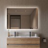 Miroir de salle de bain rétroéclairé lumières LED rectangulaire 70x90cm Strokkur L Promotion