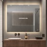 Miroir de salle de bain rétroéclairé lumières LED rectangulaire 70x90cm Strokkur L Offre