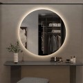 Miroir de salle de bain rond 70cm design rétroéclairé lumières LED Rotorua L Promotion