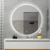 Miroir de salle de bain rond 70cm design rétroéclairé lumières LED Rotorua L Réductions
