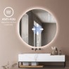 Miroir de salle de bain rond 70cm design rétroéclairé lumières LED Rotorua L Offre