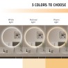 Miroir de salle de bain rond 70cm design rétroéclairé lumières LED Rotorua L Remises