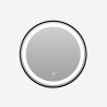 Miroir de salle de bain rétroéclairé led rond 60cm cadre noir Smidmur M Vente