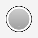 Miroir de salle de bain design rond 70cm rétroéclairé cadre Smidmur L Vente