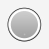 Miroir de salle de bain design rond 70cm rétroéclairé cadre Smidmur L Vente