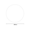 Miroir salle de bain led rond 80cm rétroéclairé cadre noir Smidmur XL Remises