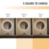 Miroir salle de bain led rond 80cm rétroéclairé cadre noir Smidmur XL Réductions