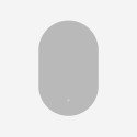 Miroir de salle de bain moderne rétroéclairé ovale 50x80cm lumières led Konughs M Vente