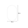 Miroir de salle de bain moderne rétroéclairé ovale 50x80cm lumières led Konughs M Catalogue
