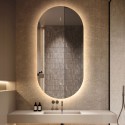 Miroir de salle de bain led ovale 50x100cm design rétroéclairé Konughs L Promotion