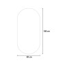Miroir de salle de bain led ovale 50x100cm design rétroéclairé Konughs L Réductions