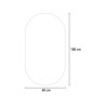 Miroir ovale salle de bain rétroéclairé led 60x100cm moderne Konughs XL Réductions