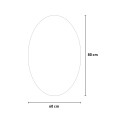 Miroir de salle de bain ovale 60x80cm avec lumières LED rétroéclairé Sodin L Réductions