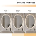 Miroir de salle de bain ovale 60x80cm LED rétroéclairées Sodin L Remises