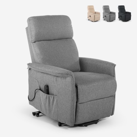 Fauteuil Relax électrique pour senior avec fonction élévation, roulettes et port USB Giorgia Tech Promotion