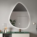 Miroir salle de bain rétroéclairé led design en goutte 70x90cm Vmidur XL Promotion