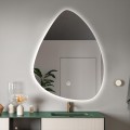 Miroir salle de bain rétroéclairé led design en goutte 70x90cm Vmidur XL Promotion