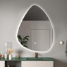 Miroir salle de bain rétroéclairé led design en goutte 70x90cm Vmidur XL Promotion