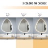Miroir salle de bain rétroéclairé led design en goutte 70x90cm Vmidur XL Réductions