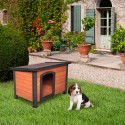Niche de jardin extérieure en bois pour chiens moyens 85x60x60 Kody Vente