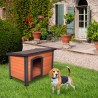 Niche extérieure en bois pour chiens moyens et grands 104x69x70 Lessie Vente