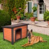 Niche en bois pour chien de grande taille 127x95x95 extérieur Nebbia Vente