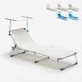 Bain de soleil pliant transat chaise longue piscine pare-soleil California Promotion