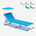 Bain de soleil pliant transat chaise longue piscine pare-soleil California 