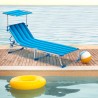 24 transats pour piscine bains de soleil pliants avec pare-soleil California Remises