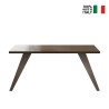 Table de salle à manger design moderne 180x90 cm pieds en fer Eagan Réductions