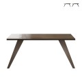 Table de salle à manger design moderne 180x90 cm pieds en fer Eagan Promotion