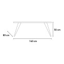 Table basse design moderne 140x80cm pour salon Calera Offre