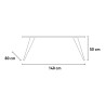 Table basse design moderne 140x80cm pour salon Calera Offre