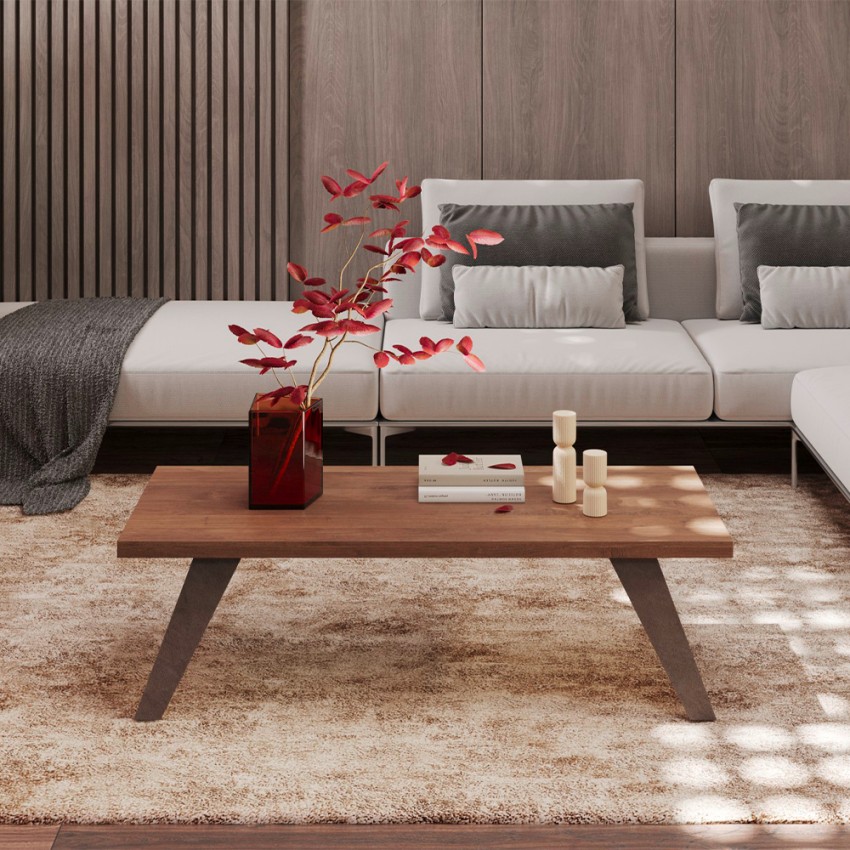 Table basse design moderne 140x80cm pour salon Calera Promotion
