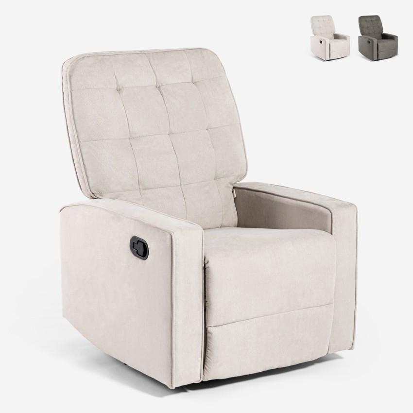 Fauteuil relax inclinable  avec rotation 360 et repose-pieds Anita Promotion