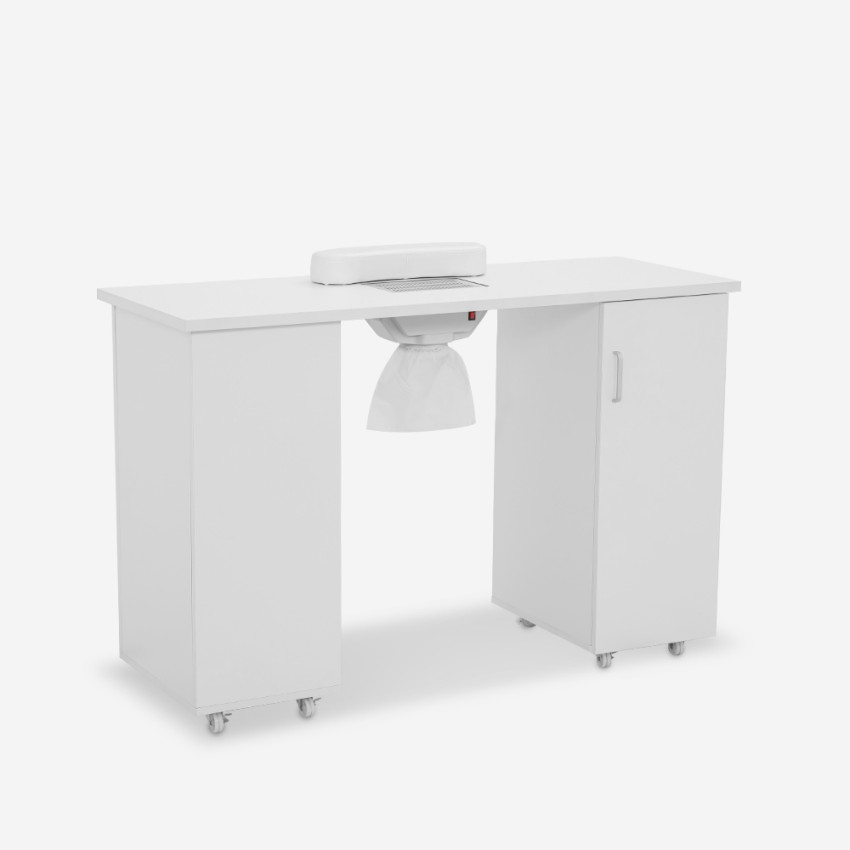 Table manucure avec aspirateur 2 étagères et roulettes Papaya Promotion Table manucure avec aspirateur 2 étagères et roulettes Papaya Promotion