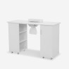 Table manucure avec aspirateur 2 étagères et roulettes Papaya Réductions